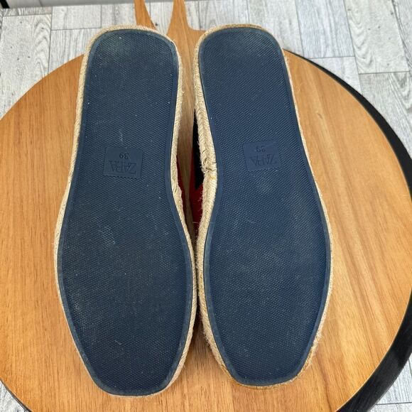 Zara Colorblock Mesh Espadrille Loafer Shoes Red Blue Mens 6‎ EU 39 - Picture 8 of 9